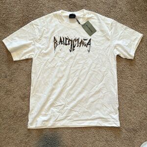 balenciaga brown watercolor shirt